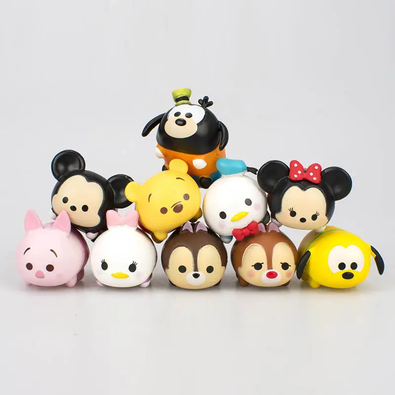 Disney 10 шт./компл. Tsum Мини Микки Минни Маус Дамбо ПВХ модные куклы Коллекционные