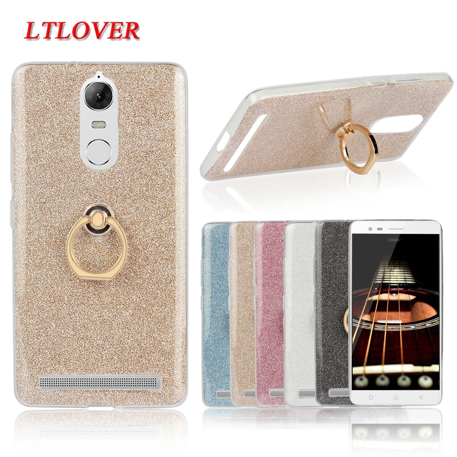 Для Lenove K5 Примечание Bling Блестящая обувь с металлическим украшением кольцо Стенд