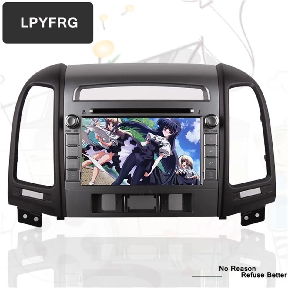 1024*600 HD 4G RAM android 10 автомобильный DVD мультимедийный плеер для HYUNDAI SANTA FE 2006-2012 GPS +