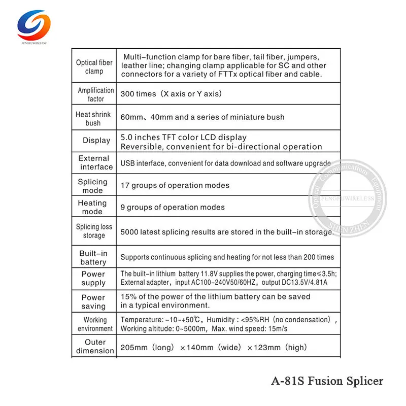 Дешевый FTTH волоконно-оптический сварочный аппарат для сращивания A-81S сварочный аппарат для сращивания с 9 секундами Время сращивания