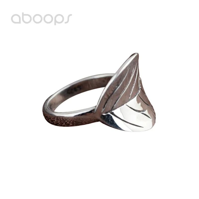 

Plain Solid 925 Sterling Silver Leaf Open Ring for Women Girls Adjustable Free Shipping