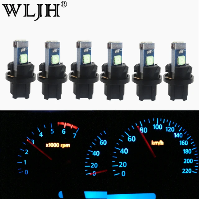 Wljh 6x T5 Led Light Pc74 Lamp Car Dashboard Instrument Panel Wljh 6x T5 Led Light Pc74 Lamp Car Dashboard Instrument Panel Bulb For Honda Cr V Civic Odyssey Accord Prelude Crx S2000