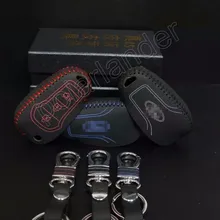 Только красный чехол для FORD эскорт ключи от машины чехол Ручное шитье ключи крышка DIY стайлинга автомобилей Натуральная Высококачественная кожа