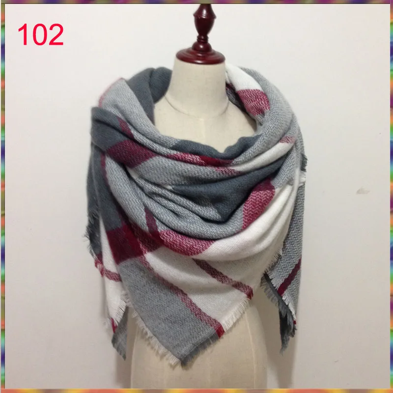 Зимний клетчатый шарф в шотландскую клетку для женщин, роскошное Брендовое одеяло, шаль, дизайнерская Пашмина, накидка, палантин для леди - Цвет: As photo