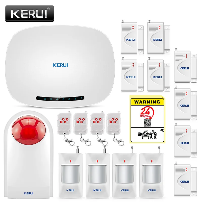 KERUI W19 Wireless Home Alarm GSM Alarm Suits Auto-dialer Security IOS/Android Alarmas APP Control SMS Burglar Alarm System