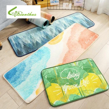 

Modern Kitchen Long Floor Mat Non-Slip Doormat Rugs Front Door Mat Home Decorative Bathroom Carpet Water Absorption Porch mat