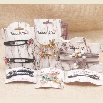 

Zerong 50pc Marbling pattern new arrival jewelry package & display cards multi hair clip/hair accessories display card