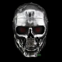 Máscara para cosplay de halloween, máscara de halloween cos terminator cs paintball, fantasma, resina creepy, crânio de máscara, filme, acessórios de festa