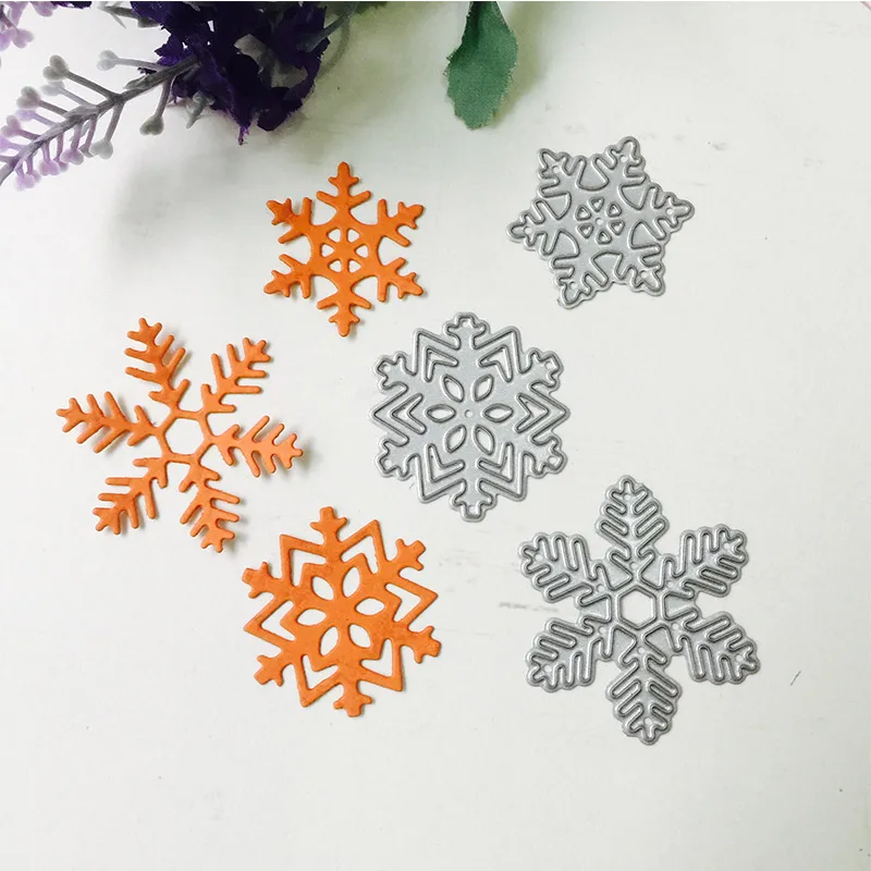 

3Pcs Snowflake Metal Cutting Dies for Scrapbooking DIY Album Embossing Folder Paper Card Maker Template Decor Stencils Crafts