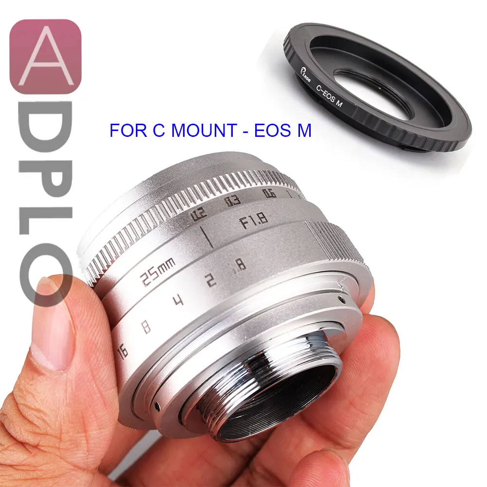 

Adplo Silver 25mm f/1.8 APS-C TV Lens+C Macro Ring for Nikon1 M4/3 Pen Q Nex Fuji for eos.M GX8 GX85 G7 GF7GH4 GM1 GX7 GF6 GH3