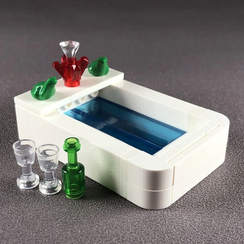 Одноместный блок для ванной комнаты фигура аксессуары кирпичи DIY мебель