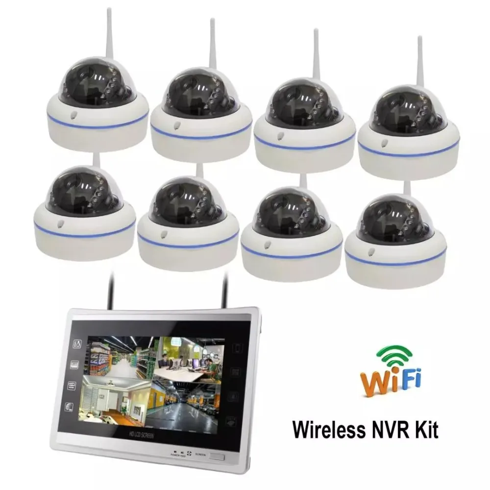 SmartYIBA беспроводной 960P NVR комплект HD 12 &quotЖК монитор 8CH wifi безопасность 1.3MP аудио WIFI