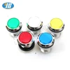 Micro-interrupteur à bouton lumineux chromé, 5V/12V, LED, pièces de jeu pour joystick d'arcade à monter soi-même ► Photo 2/6