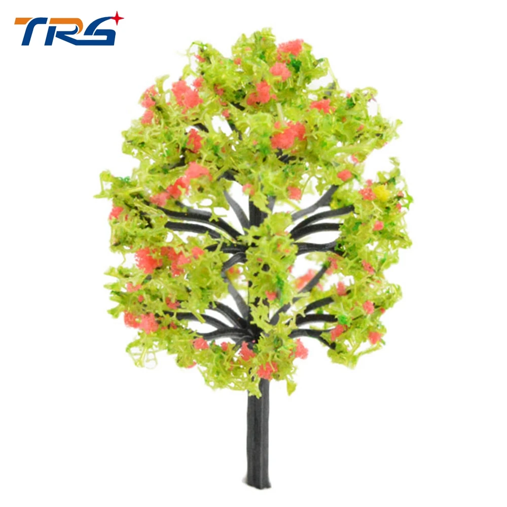 4cm 8cm miniature scale model colorful tree plastic tree mini model
