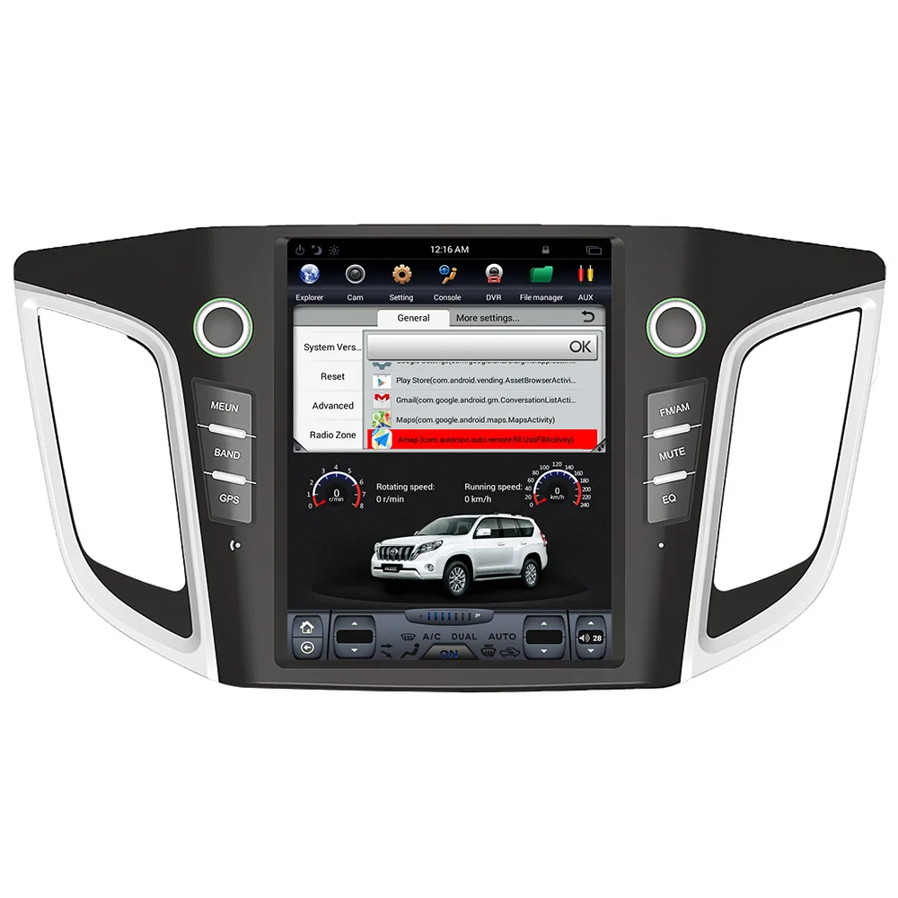 ZWNVA Tesla ips экран Android 9,0 автомобильный без CD dvd-плеер радио gps навигация для HYUNDAI IX25 CRETA головное устройство