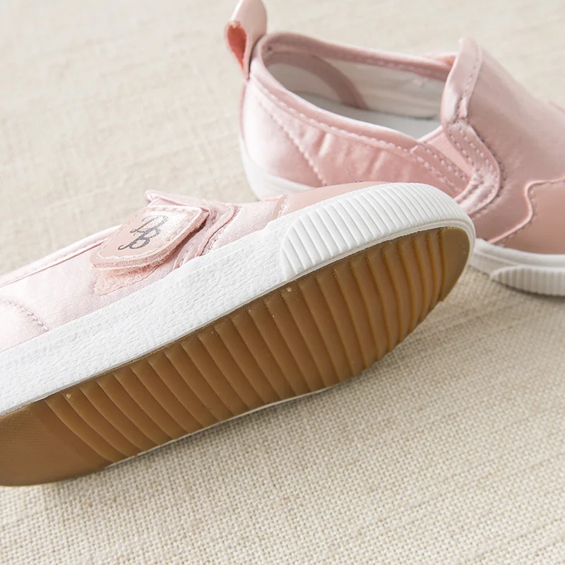 DB10967 Dave Bella весенне-Осенняя детская парусиновая обувь для девочек повседневная обувь для новорожденных девочек Розовая обувь