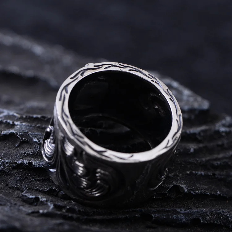 Ancienne Bague Jonc En Argent Massif 925 - Style Alliance Dôme Créateur Soleil - Taille 56 - Occasion
