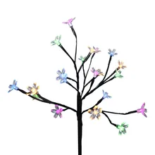 2 шт. Солнечная энергия Вишневый цветок уличные светодиодные лампы сад двора Газон лампа IP44 низкая цена качество газон Патио сад Солнечный свет