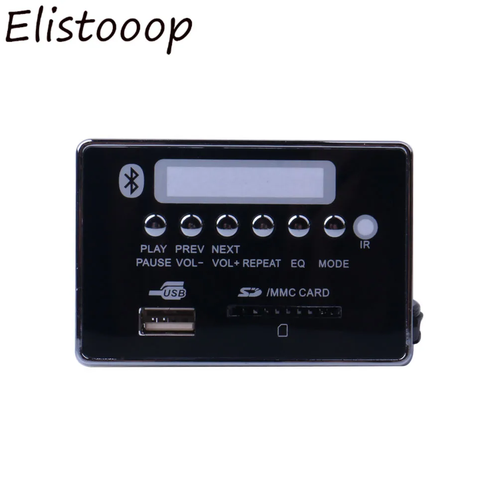 Elistooop USB FM Aux Радио MP3 плеер интегрированный Автомобильный Bluetooth гарнитура декодер
