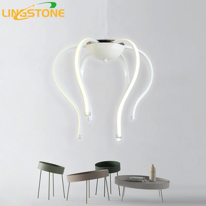 

Modern Chandelier Lustre Led Hanging Lighting Remote Control Dimming Dining Room Lamp Fixture Kitchen Restaurant Bedroom Bar