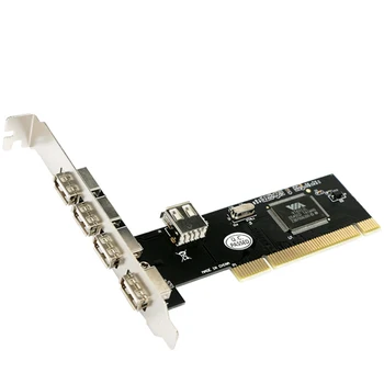 

Wholesale PCI to 5 Ports USB 2.0 HUB Adapter Card NEC Chip PCI Controller Card PCI USB2.0 expansion card 480Mbps