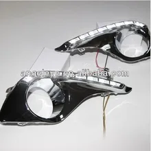 Для Highlander Kluger 8 шт. светодиодный DRL Дневной ходовой светильник 2011-2013 год хромированный корпус V2