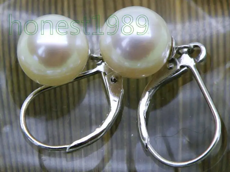 

Free Shipping >>>>ELEGANT AAA+++ fine round white akoya pearl dangle earring sterling silver