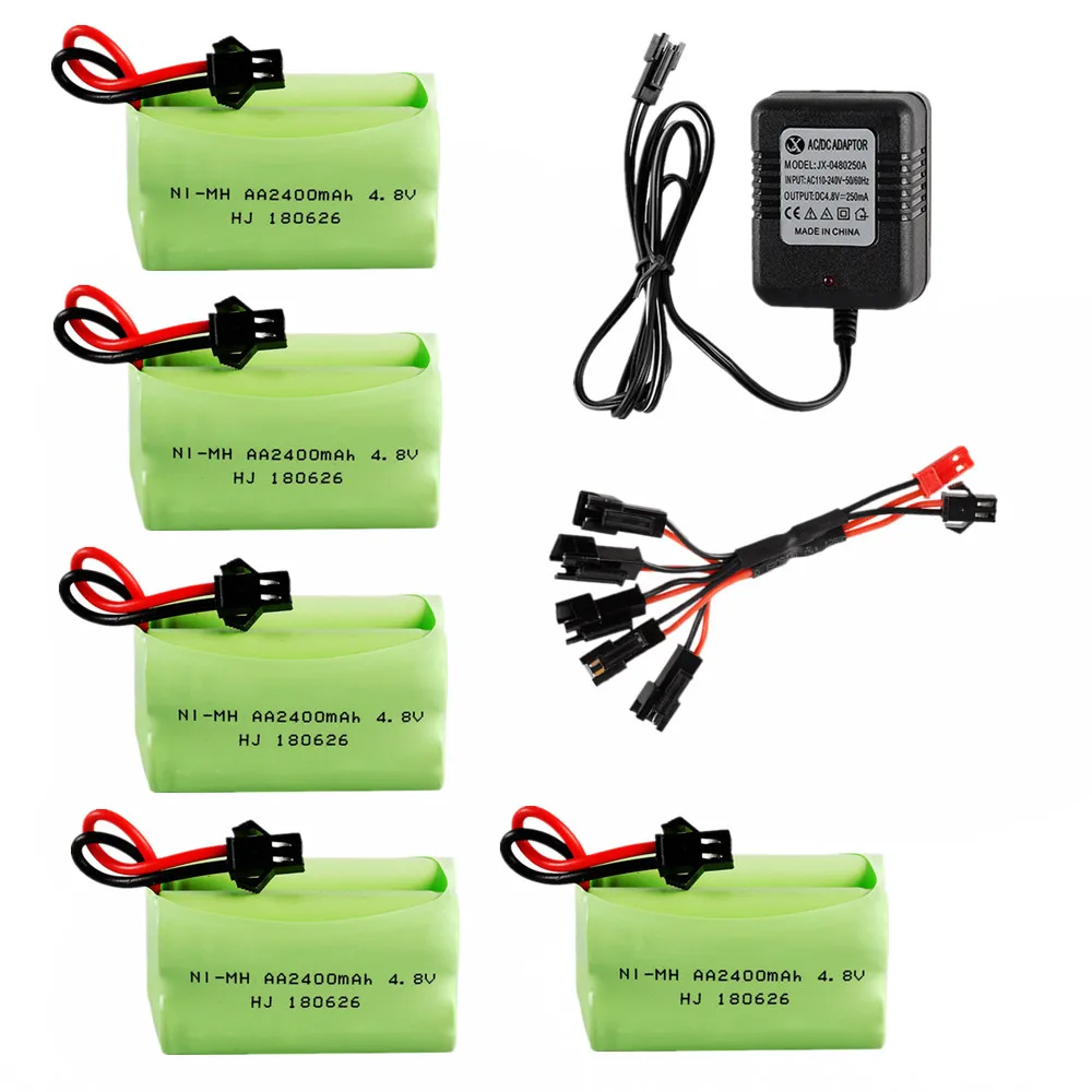 4 8 V 2400mAh Ni MH батарея с 5 в 1 зарядное устройство для дистанционного управления