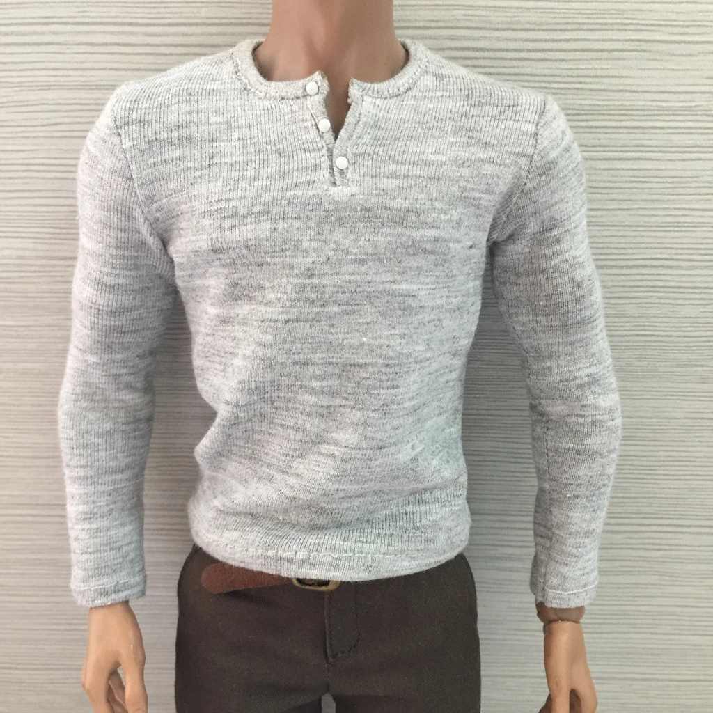 1/6 Scale Long Sleeve T-shirt Top Clothes for 12