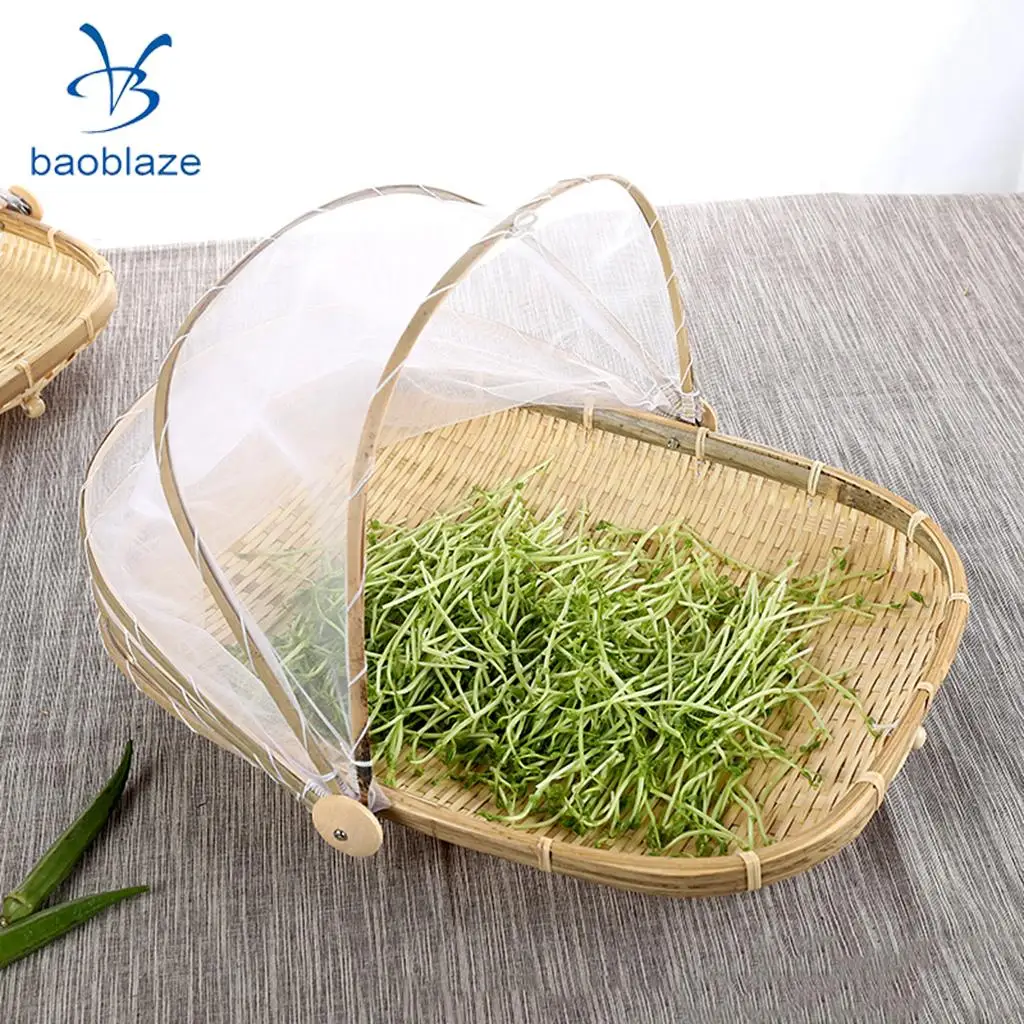 Bamboo Serving Food Tent Basket Hand Woven Fruit Baskets Storage 6 Designs