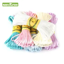 Corda de cetim de 20m 2.5mm, corda de nylon para bebê, acessórios para dentição, colar de chocalho ferramenta diy 10 cores