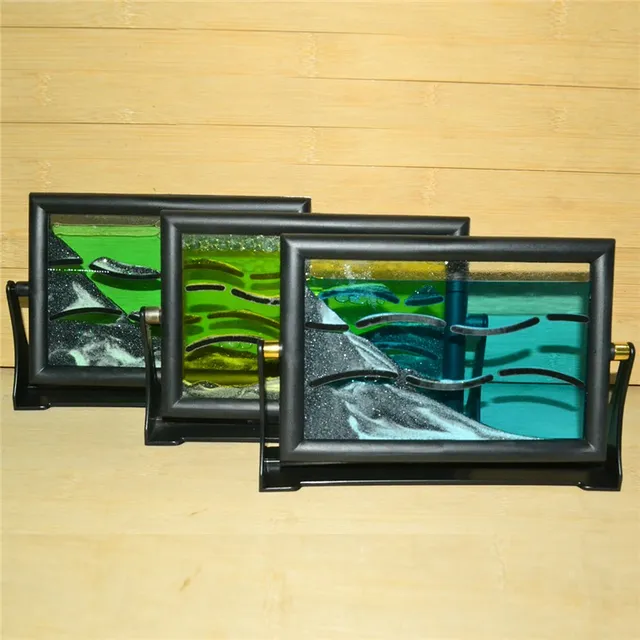 glass home office desk vintage style stylish framed moving sand time glass picture home office desk decor craft gift creativity glass home office desk vintage style stylish framed moving sand time glass picture home office desk decor craft gift creativity