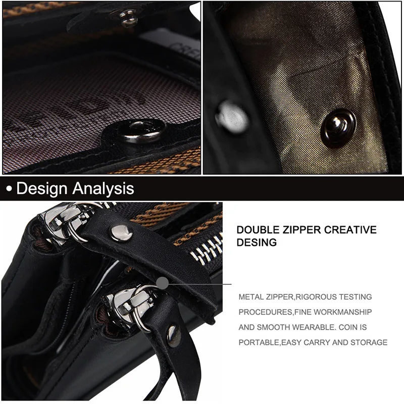 Genuine Crazy Horse Cowhide Leather Men Wallet Short Coin Purse Small Vintage Wallets Anti-RFID Pirate Brush Men Purse (18)