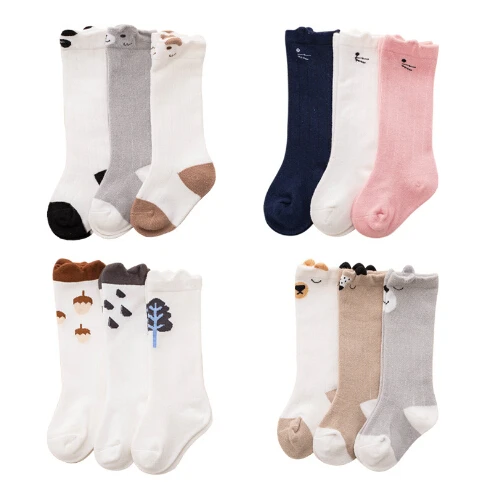 2018 New spring baby tube socks cartoon animal combed cotton anti-skid glue newborn infant kids children socks 3 pairs pack цена 2018 New spring baby tube socks cartoon animal combed cotton anti-skid glue newborn infant kids children socks 3 pairs pack цены онлайн