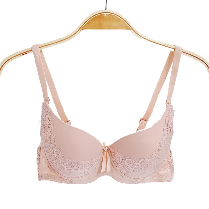 

BRZFMRVL Women Sexy Underwire Padded cup Embroidery Lace 32 34 36 A B duoble cup big Push Up Bra Sexy Lingerie girl bra