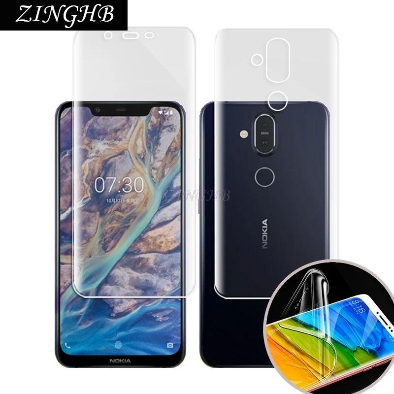

2 Pcs/Lot Front & Back Auto Fixed Scratch Proof Anti Finger Hydrogel Screen Protector for Nokia X7 6.18" Full Cover film
