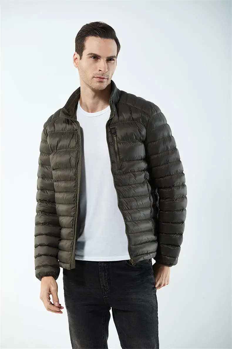 Brand Mens Jackets Wind Water Resistant Autumn Winter Stand Collar Male Jacket Coats Men Zipper Pockets US EU Size Machine Wash 01