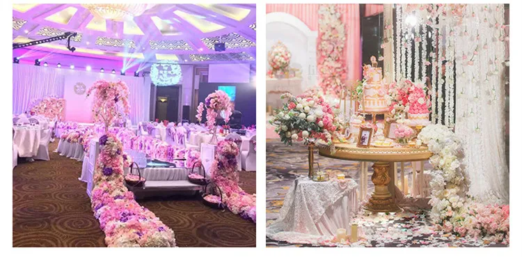 Роскошный свадебный Декор, обеденный стол, цветочный шар, Центральная дорога, цитируется пион, розы, цветы+ Золотая железная подставка для цветов, 2 комплекта