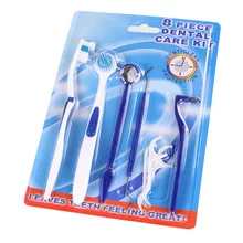 8 шт. набор по уходу за зубами инструменты для чистки зубов комплект Палочки зеркало межзубные щетки