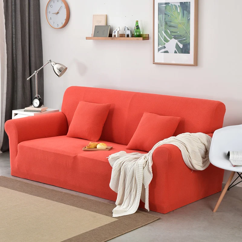 Одноцветные флисовые Угловые Чехлы для дивана, все включено, растягивающиеся диванные подушки, съемные чехлы для дивана, чехлы для гостиной
