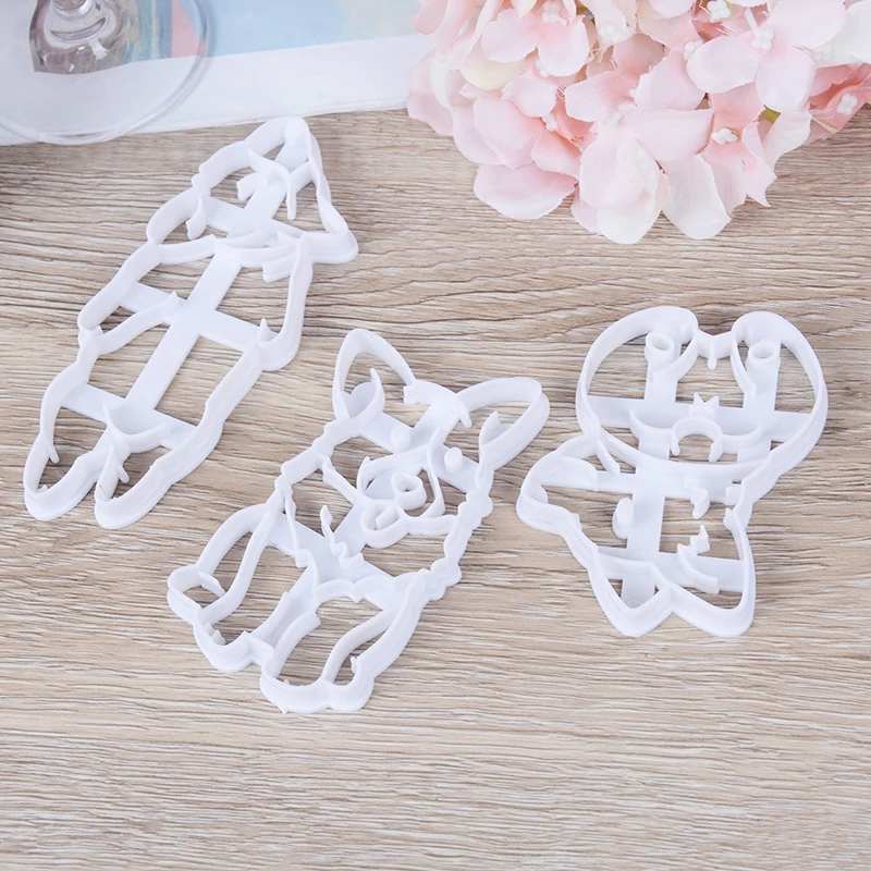 

3pcs Party Cakes Dog Corgi Royal Pet Shape Cookie Mold Cutter Dough Biscuit Pastry Fondant Toools For Wedding Birthday New Year