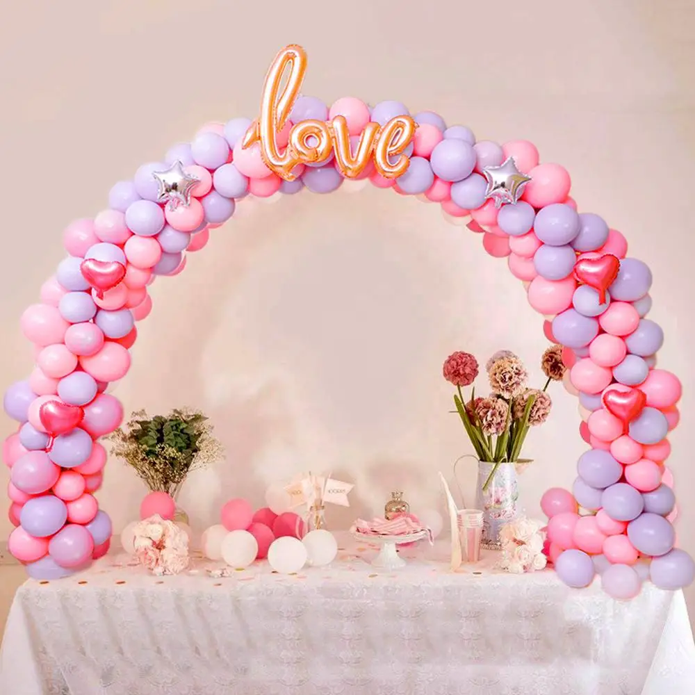  OurWarm Balloon Arch Balloon Column Stand Frame Base Pole Adjustable Size Balloon Table Backdrop Bi