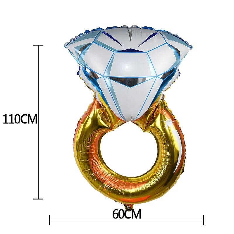 1 шт Новый Обручение кольцо невесты надувной шар из алюминиевой фольги кольцо с бриллиантом в форме Алюминий воздушные шары для свадьбы