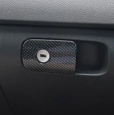Автомобильный-Стайлинг ABS хромированный бардачок внутренняя ручка декоративная рамка Крышка для Volkswagen vw Tiguan 2010- авто аксессуары - Название цвета: Черный