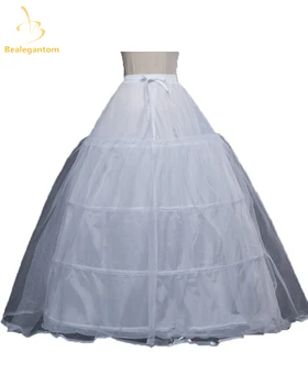 

New Ball Gown Bigger 4 Hoops Petticoat White Bridal For Wedding Dresses Quinceanera Dresses Crinoline Underskirt Q1162