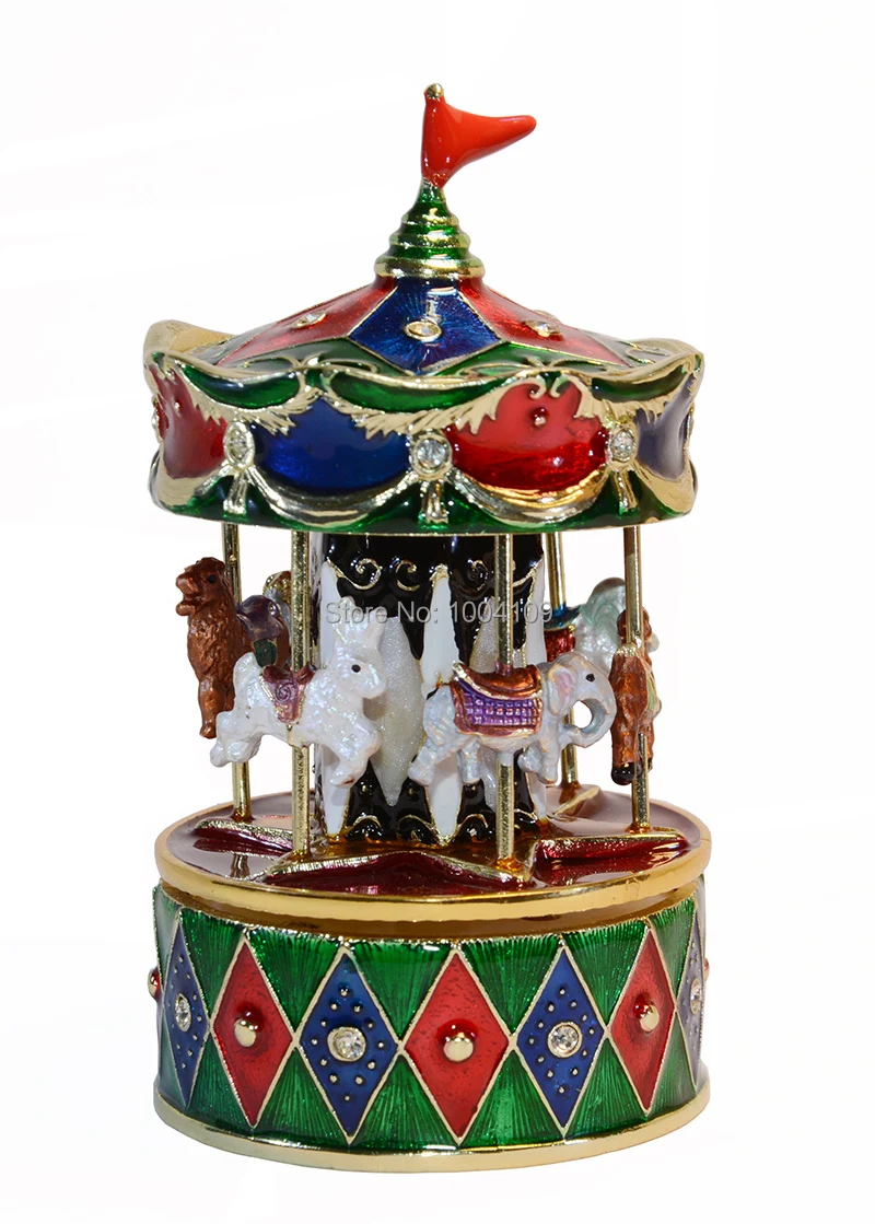 TBP1037-Carousel musical box bejeweled music box-1.jpg