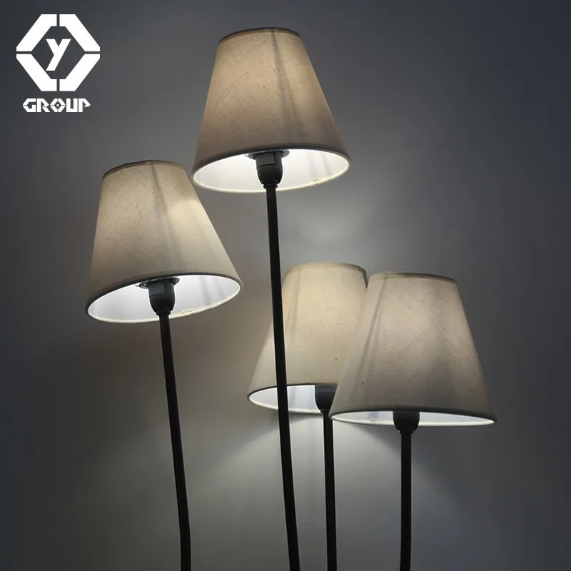 OYGROUP 4 Heads Floor Lamp with Beige Lampshade Contemporary Stylish Elegance lighting for Foyer Bedroom Hotel Office| |