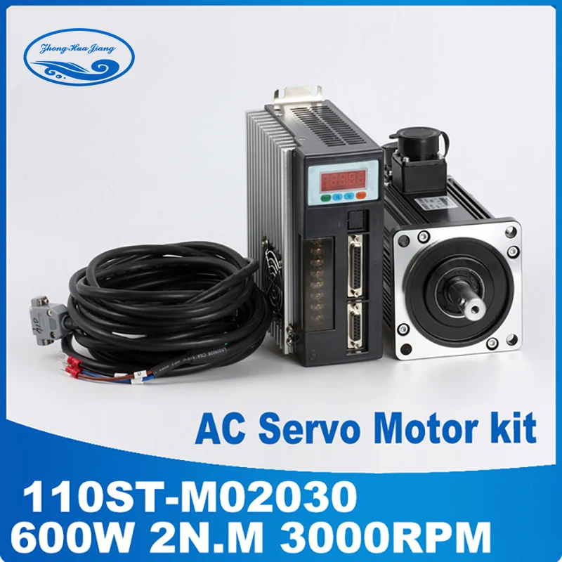 

0.6KW servo motor + servo motor110ST-M02030 ac servomotor 2N.M 0.6KW 3000RPM Matched Servo Driver