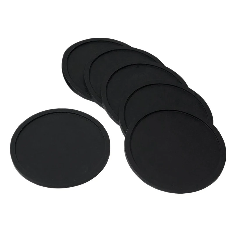 

10 Pieces Non-Slip Silicone Coasters Drink Coasters Tabletop Protection 10Cm