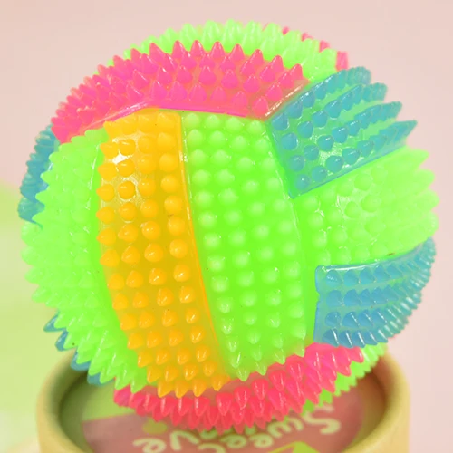 Children's pet dog cat luminous toys, flash volleyball, play ball, night light bouncing ball 1